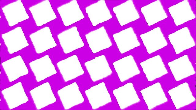Abstract purple and white checkered pattern background, rough edge geometric square grid