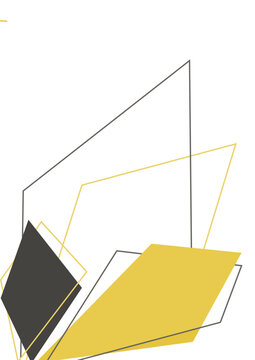 simple background design with black and orange lines and shapes in A4 size