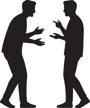 People Shaking Hands Silhouettes Greeting Side View Isolated On White Background