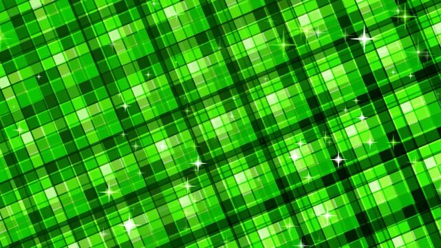 Green plaid pattern footage video with white spots, texture background, Nature, Environment, Close-up View, Concept