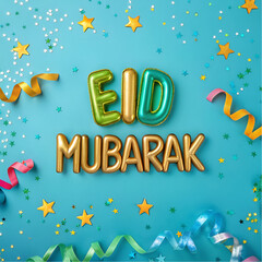 eid mubarak social media poster. 