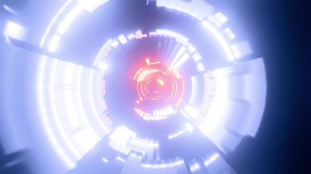Grey on steel tunnel with shadows VJ loop background