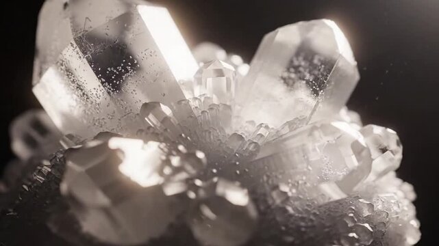 Crystalline Growth Timelapse Focus on the slow, mesmerizing formation of crystal structures.