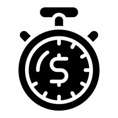 time is money icon vector