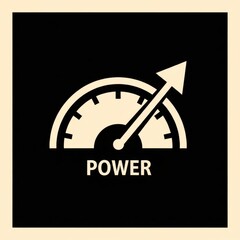 Power Gauge Meter Illustration in Modern Style
