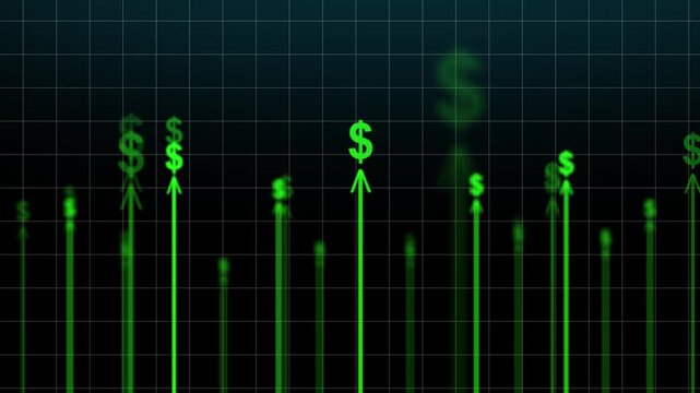  Successful Business Concept - Arrows with Dollars