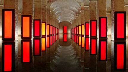 transformed into techno rave, minimal industrial architecture, glowing lights, immersive electronic vibe