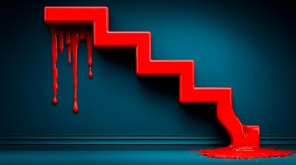 illustration with rising charts emerging from calm minimalist background