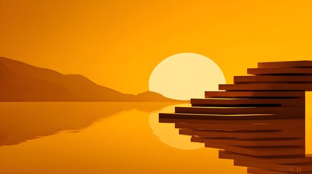 metaphor showing bright horizon beyond rising graphs and structured data layers