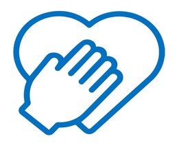 Obraz premium Heart Shaped Hand Icon. Outline Heart Shaped Hand Sign. Isolated Contour Symbol Illustration