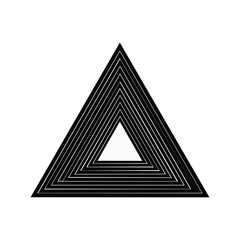 A 3d vector illustration of the Giza pyramids of Egypt designed as a triangle symbol and web icon object for a business card