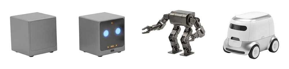 Obraz premium Mini desktop robot set.