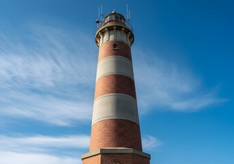 Pellworm lighthouse against blue sky germany