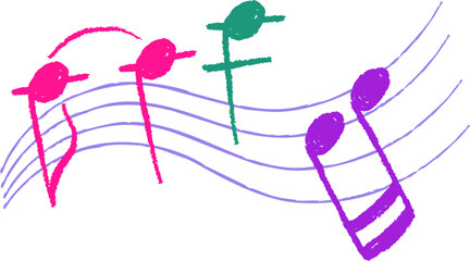 Crayon Music Staff