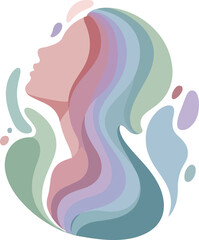 Obraz premium Mental Health Awareness Concept with Woman Silhouette and People Practicing Yoga Meditation for Mindfulness Wellness and Emotional Balance