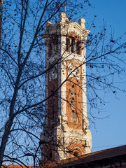 Belfry of Corpus Domini church in Milan, Italy