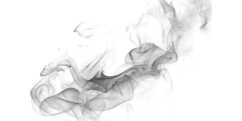 A stream of smoke swirling in the darkness against a black background