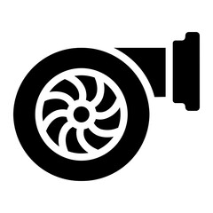 Turbocharger Automotive line icon