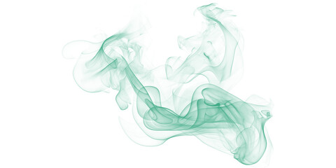 A mesmerizing swirl of green smoke against a dark background