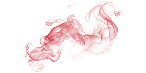 A vibrant red smoke swirl against a dark background