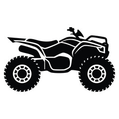Simple illustration of ride quad bike vector icon isolated on white background designed for web design related to outdoor sport adventure and transportation themes © Nass Studio