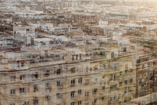 Repetitive residential patterns shaping abstract city density