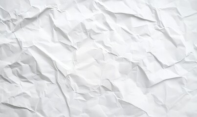 Obraz premium Textured and Crumpled White Paper Background for Creative Design and Artistic Projects Featuring Wrinkles and Pleats in the Surface