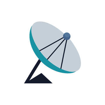 Illustration of a satellite dish antenna on transparent background