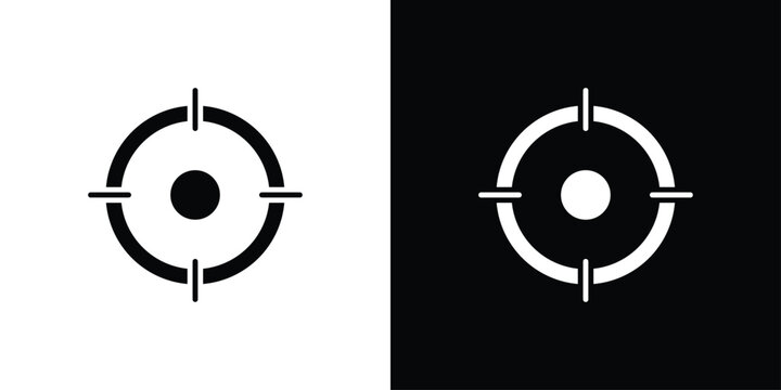 Target Icon Sheet Multiple Style Collection Isolated Vector