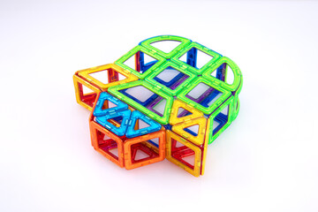 Colorful Magnetic Bell Shaped Construction Blocks STEM Educational Toy