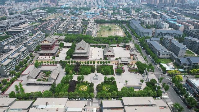 Cao Cao Prime Ministers Mansion Aerial View, Xuchang Henan China