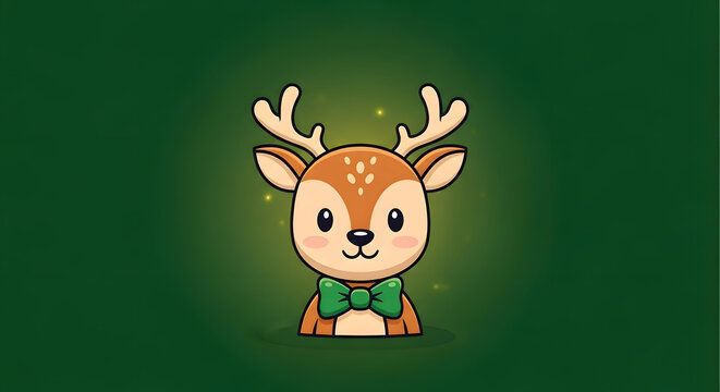 St patrick's day deer in green bowtie celebrating irish luck and festivities