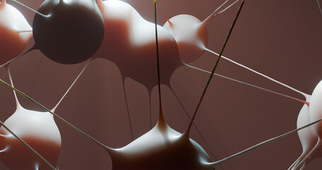 Abstract pattern of geometric forms. 3d render. 