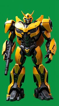 Bumblebee Transformer Robot Yellow Black Armor.