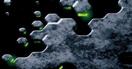 Abstract pattern of geometric forms. 3d render. 