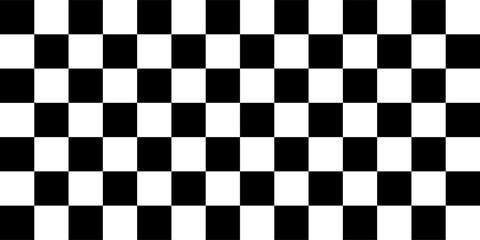 Black and white checkered seamless pattern. Endless background. Racing flag texture