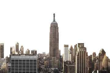 City buildings png border, New York cityscape, transparent background © CREATE