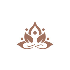 Minimalist Yoga and Meditation Logo Bundle with Lotus Flower and Zen Wellness Symbols