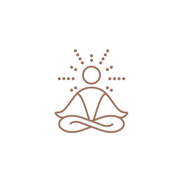 Minimalist Yoga and Meditation Logo Bundle with Lotus Flower and Zen Wellness Symbols
