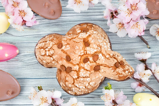 Colomba di pasqua or Easter dove is a typical food prepared for Easter in Italy.