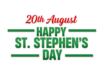 A festive graphic celebrating St. Stephen's Day on August 20th