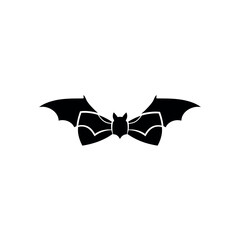 Creative silhouette of a bat with bow tie wings, merging Halloween spookiness with formal elegance.