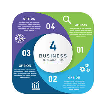Quadrant 4 Option Business Infographic Template for Presentation