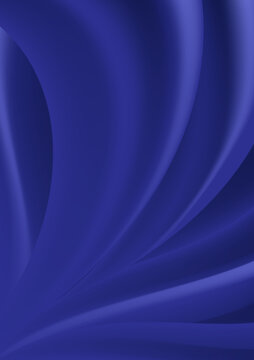 luxury background design with blue wave-shaped fabric texture