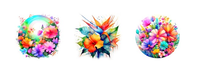 Karte oder Poster Blumenwiese bunt romantisch