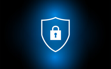 Cyber security technology concept , Shield With Keyhole icon , personal data , vector illustration.