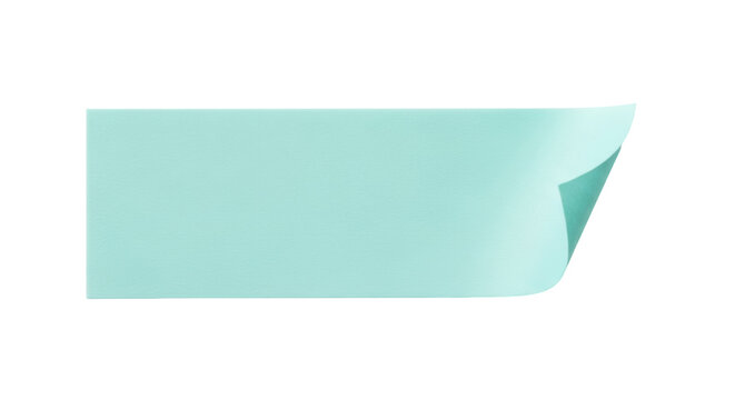 Light blue sticky note PNG isolated on transparent background, adhesive paper reminder for office and personal use, blank memo