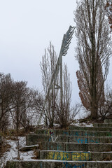 Floodlight mast at the Jahnstadion, Prenzlauer Berg, Berlin