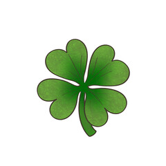 four green clover leaf