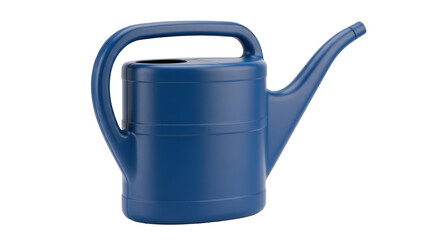 Blue watering can isolated PNG, gardening equipment for watering plants and flowers on transparent background, garden tool © GODSTOX